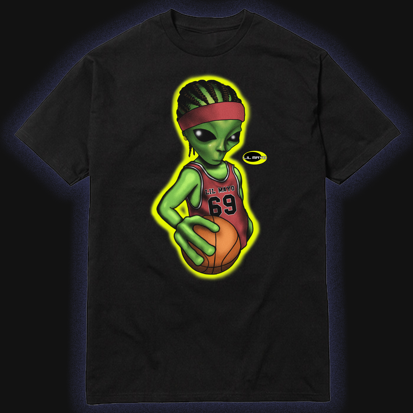 LIL MAYO ALIEN Basketball T-Shirt