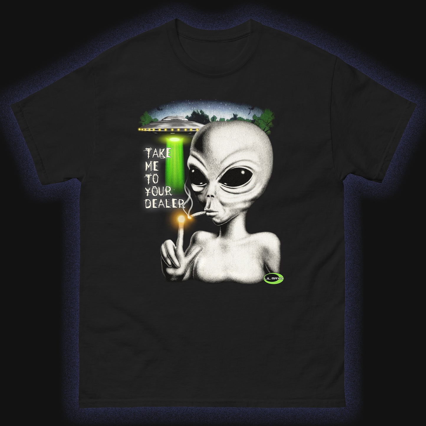 LIL MAYO ALIEN TAKE ME TO YOUR DEALER TEE SHIRT