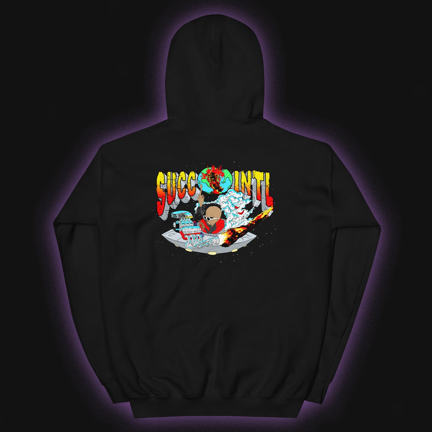 Lil Mayo Alien SUCC International ufo space hot rod hoodie