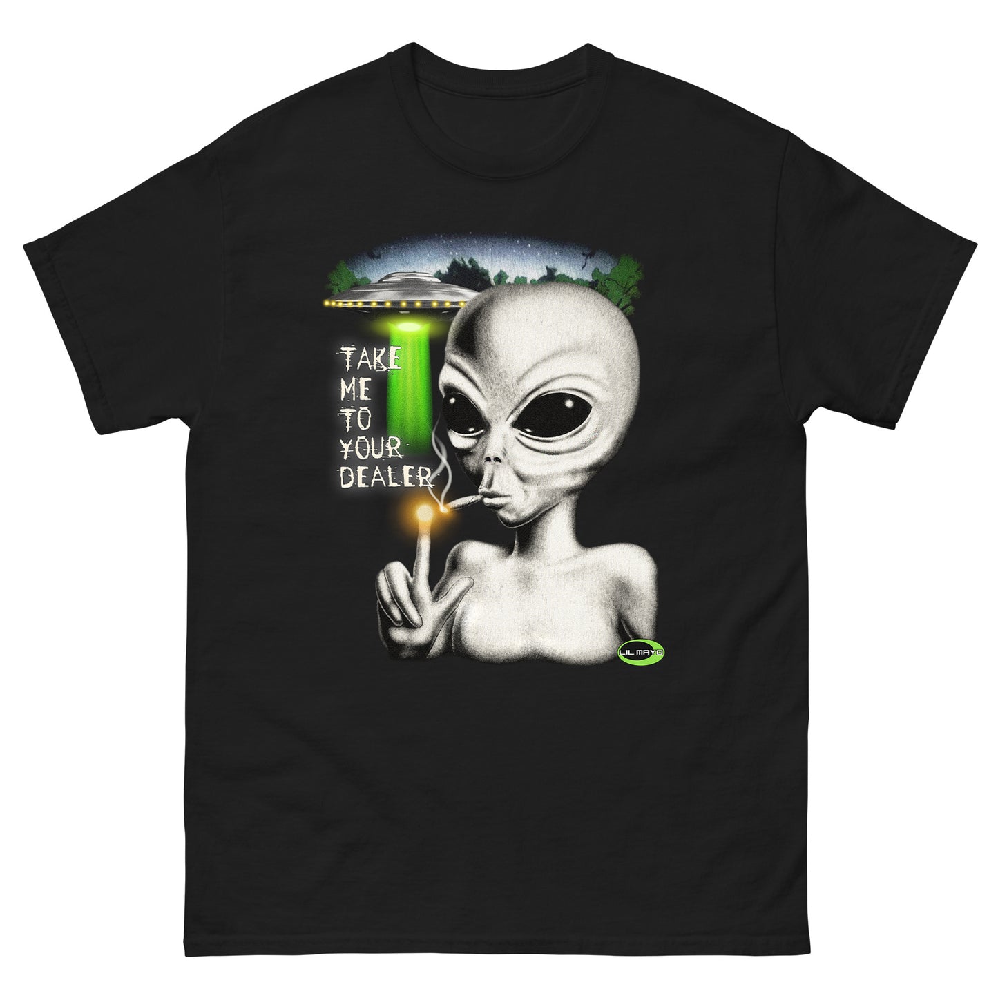 LIL MAYO ALIEN TAKE ME TO YOUR DEALER TEE SHIRT